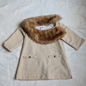 Janie And Jack Tunic with Faux Fur Collar 2T